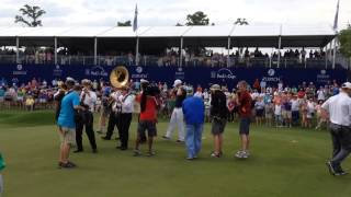 Justin Rose celebrates Zurich Classic victory second line style Video [upl. by Rehpotsrik]