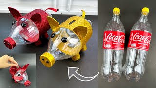 How to make Coin Bank from Plastic Bottle กระปุกออมสิน จากขวดพลาสติก [upl. by Diver]