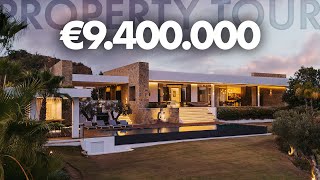 Inside €9400000 SingleStory Frontline Golf Modern MegaMansion in Marbella  Drumelia Real Estate [upl. by Akiam]