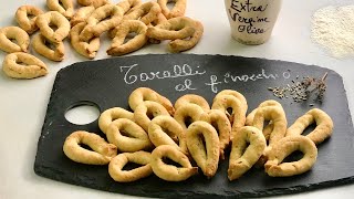 TARALLI ALL’ OLIO EXTRAVERGINE e Finocchio ricetta facilissima senza bollitura TARALLI WITH FENNEL [upl. by Estevan]