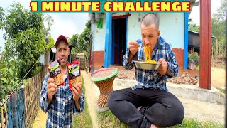 1minute challenge spicy noddies2x spicy noddies khada yasto bhayochallenge videoprajulvlog [upl. by Bainbridge]