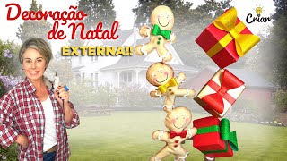 DECORAÇÃO DE NATAL PARA ÁREA EXTRENA Diy  Faça você mesmo [upl. by Anderegg]