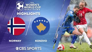 Norway vs Kosovo Extended Highlights  FIFA Womens WCQ  CBS Sports Attacking Third [upl. by Lissy858]