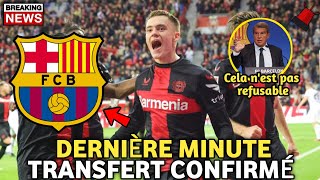 🚨🚨FLORIAN WIRTZ AU FC BARCELONE JOAN LAPORTA confirme larrive de cette étoile [upl. by Durwin440]