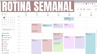 PLANEJAMENTO SEMANAL com GOOGLE AGENDA  Como usar  Dicas de organização [upl. by Yorle]