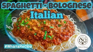 Authentic Italian Spaghetti Bolognese Without Alcohol by What A Recipe [upl. by Ellesor]