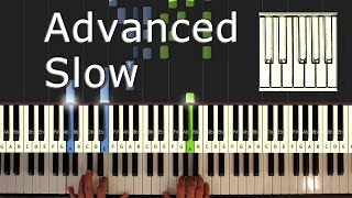 Amélie  Comptine dun Autre Été  SLOW  Yann Tiersen  Piano Tutorial  How To Play synthesia [upl. by Jaddo462]