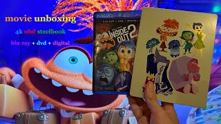 Disney Pixar Inside Out 2 4K UHD Steelbook and BlurayDVDDigital Combo Pack Movie Unboxing 2024 [upl. by O'Donnell]