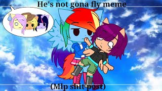 Teaching Scootaloo how to fly Mlphes not gonna fly memeGacha Club [upl. by Nyrrek]