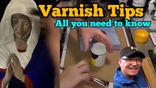 How to Varnish an Acrylic Painting Acrylic Painting clive5art [upl. by Lolande]