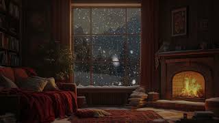 Embrace Winters Calm Relaxing Snowfall Gentle Wind and a Cozy Crackling Fire to Soothe the Mind [upl. by Osher]