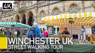 Winchester UK  Ancient Capital of England Walking Tour with captions [upl. by Olyhs]