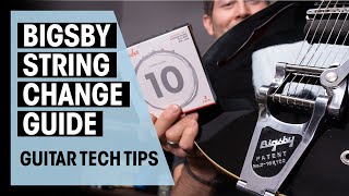 Best Way To Change Strings With A Bigsby  Guitar Tech Tips  Ep72  Thomann [upl. by Yadsendew]