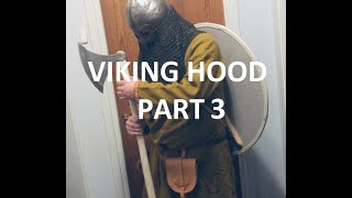 Viking clothes  How to sew a hood from Skjoldehamn by hand PART 3 [upl. by Rainger]