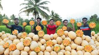 SHAMAM JUICE  Muskmelon Juice Recipe  Healthy Refreshing Drink  Village Food [upl. by Carberry]