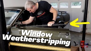 New Window Weatherstrip Install 1969 Mustang [upl. by Nonah]