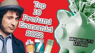 💸👃TOP 10 PROFUMI ECONOMICI 2022💸👃 [upl. by Kalbli]