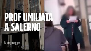 Salerno prof derisa durante lappello Gli studenti quotAbbiamo sbagliato ci sono altri videoquot [upl. by Auhs]