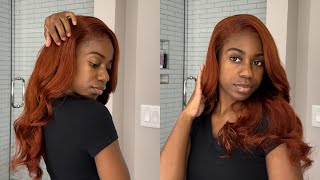 7x5 HD Lace Reddish Brown Body Wave Glueless Wig  ft Subella Hair [upl. by Anum37]