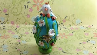 Fimopolymer clay Easter egg box  Tutorial [upl. by Ylatan]