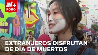 Estudiantes extranjeros disfrutan de la celebración de Día de Muertos en CDMX  Las Noticias [upl. by Farrell]