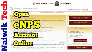 How to Register for Tier1 NPS account online in NSDL  National Pension System eNPS account [upl. by Payton]