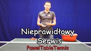 Nieprawidłowy serwis  Tenis Stołowy [upl. by Kalagher]