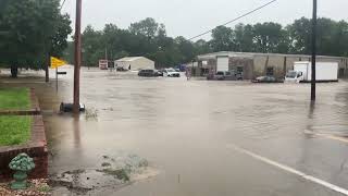 Video shows flooding in Nashville Illinois as dam near failure [upl. by Neik692]