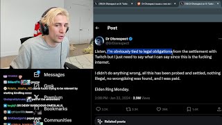 xQc reacts to Dr Disrespects Tweet about Allegedly quotSexting a Minorquot on Twitch [upl. by Lovich]