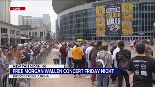 Fans line up for free Morgan Wallen tickets [upl. by Inge735]