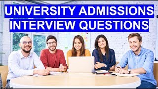 UNIVERSITY INTERVIEW Questions and Answers PASS Your Uni Admissions Interview [upl. by Acinonrev]