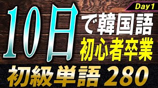 【無料PDF資料あり】韓国語初心者のための10日単語帳〜Day1〜【例文・生音声付】 [upl. by Kalman50]