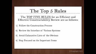 The Keys to an Effective Constructability Review [upl. by Cheffetz]