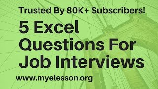 5 Excel Questions Asked in Job Interviews ☑️ [upl. by Frodeen]