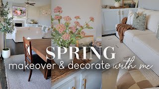 SPRING DECORATE WITH ME  LIVING AND DINING ROOM MAKEOVER P1 SPRING DECORATING IDEAS 2024 [upl. by Tiertza]