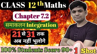 Class 12th maths chapter 7  Class 12 Exercise 72 Hindi  Chapter 7 Integrals  समाकलन  Maths [upl. by Halie785]