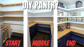 DIY Pantry Makeover  Organize Modern Storage amp Ideas [upl. by Aidnac395]