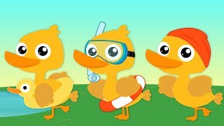 CINCO PATITOS Cua Cua Cua 🦆 Canciones infantiles de Granja para niños [upl. by Aikahc914]