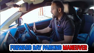 Forward bay parking maneuver  UK driving lesson [upl. by Idnib]