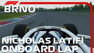 F1 BrnoMasaryk Circuit  Nicholas Latifi Onboard  2020 Czech Grand Prix [upl. by Law]