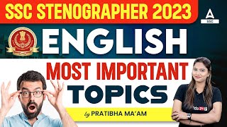 SSC Stenographer 2023  SSC Steno English Most Important Topics By Pratibha Mam [upl. by Mandy859]