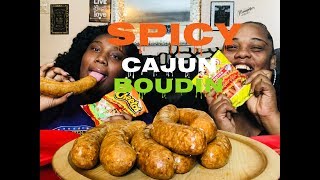 SPICY CAJUN BOUDIN 🌶🌶 MUKBANG  EATING SHOW [upl. by Drahser971]