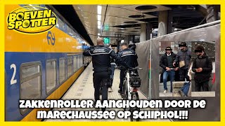 BOEVENSPOTTER ZAKKENROLLER AANGEHOUDEN DOOR DE MARECHAUSSEE OP SCHIPHOL 201 [upl. by Darelle]