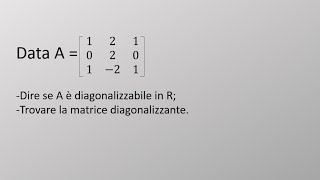 Esercizio svoltoDiagonalizzazione di matrici [upl. by Aramoix]