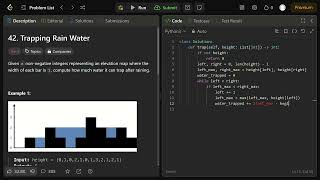 Trapping Rain Water  Leetcode [upl. by Vaughan935]