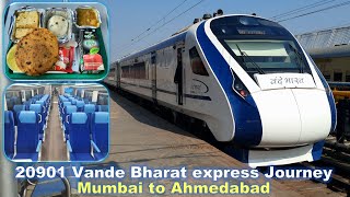 MUMBAIGANDHINAGAR VANDE BHARAT EXPRESS  EXECUTIVE CLASS JOURNEY COVERAGE [upl. by Llemor785]