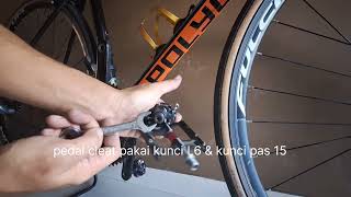 Mengganti Pedal Flat Dengan Pedal Cleat MTB Shimano PD M505 [upl. by Maro]