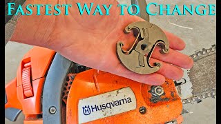 FASTEST Way to Remove Clutch Husqvarna Chainsaw Change amp Replace Clutch Easy DIY [upl. by Jangro172]