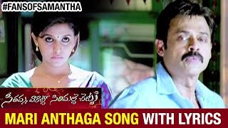 Mari Anthaga Song with Lyrics  Seethamma Vakitlo Sirimalle Chettu Songs  Mahesh Babu  Samantha [upl. by Neih838]