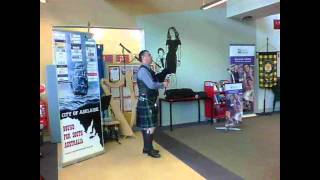 Tartan Day 2011Burnside Library  Pipe Major Brett Tidswell plays The Dark Island [upl. by Nnayram]